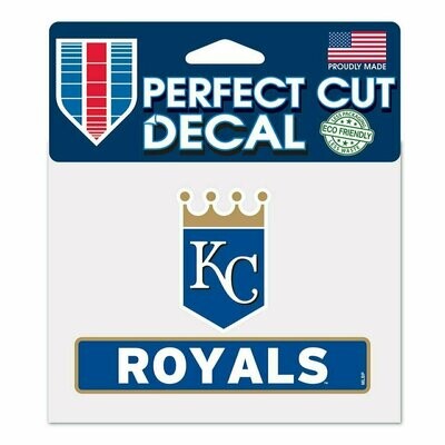 Kansas City Royals 4" x 5" Perfect Cut Color Decal