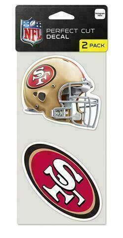 San Francisco 49ers 4" x 8" Perfect Cut 2 Piece Decal