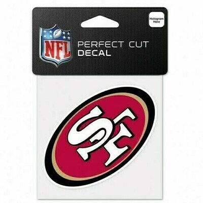 San Francisco 49ers 4" x 4" Perfect Cut Color Decal