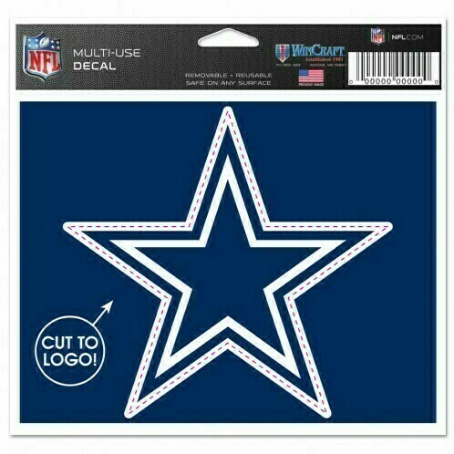 Dallas Cowboys 4.5" x 5.75" Multi-Use Decal Cut to Logo