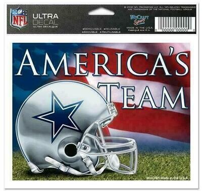 Dallas Cowboys America's Team 4.5" x 5.75" Multi-Use Decal