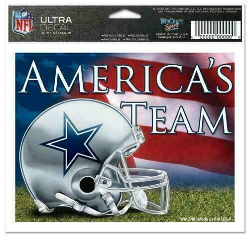 Dallas Cowboys America's Team 4.5" x 5.75" Multi-Use Decal