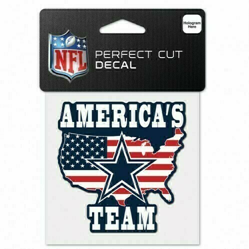 Dallas Cowboys America's Team 4" x 4" Perfect Cut Color Decal