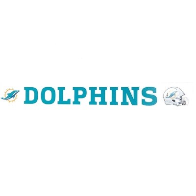 Miami Dolphins 17" x 2" Perfect Cut Color Decal