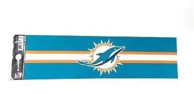 Miami Dolphins 3" x 10" Bumper Sticker