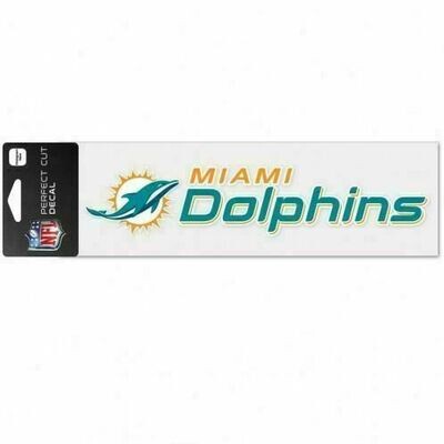 Miami Dolphins 3" x 10" Perfect Cut Color Decal