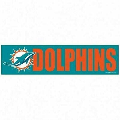 Miami Dolphins 3" x 12" Bumper Sticker
