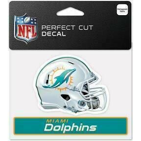 Miami Dolphins 4" x 5" Perfect Cut Color Decal