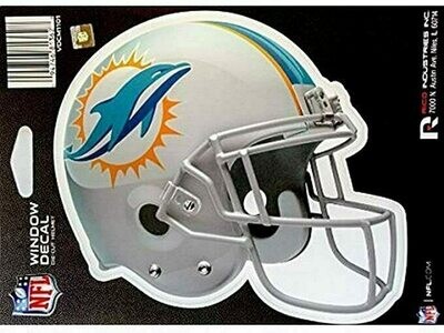 Miami Dolphins 5" Vinyl Window Decal Die-Cut Helmet