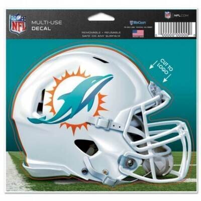 Miami Dolphins Helmet 4.5" x 5.75" Multi-Use Decal Cut to Logo
