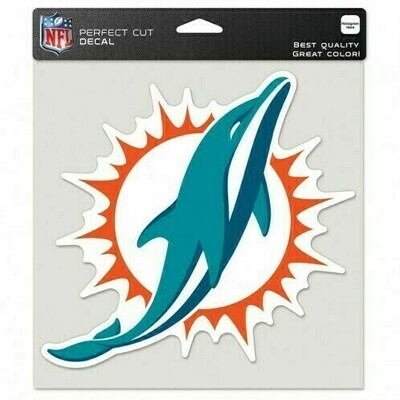 Miami Dolphins Logo 8" x 8" Perfect Cut Color Decal
