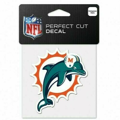 Miami Dolphins Retro 4" x 4" Perfect Cut Color Decal