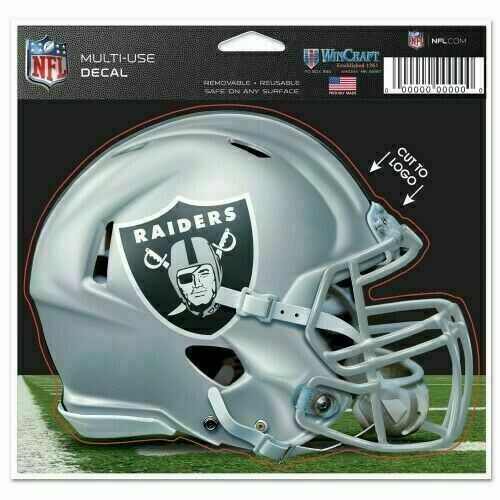 Las Vegas Raiders Helmet 4.5" x 5.75" Multi-Use Decal Cut to Logo