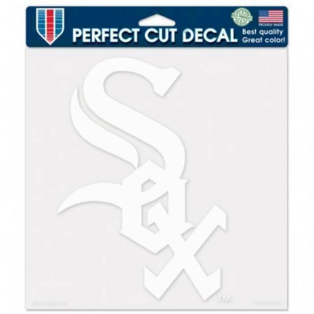 Chicago White Sox 8" x 8" Perfect Cut White Decal