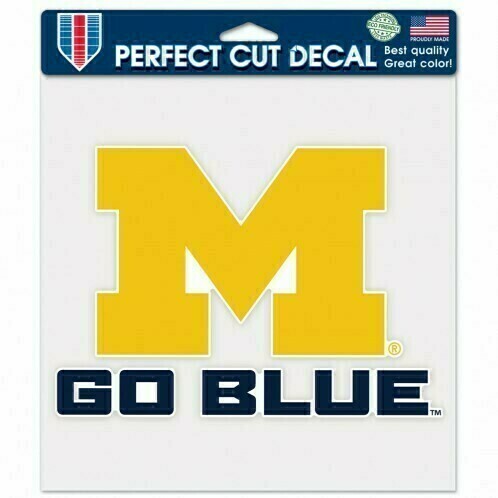 Michigan Wolverines Slogan 8" x 8" Perfect Cut Color Decal