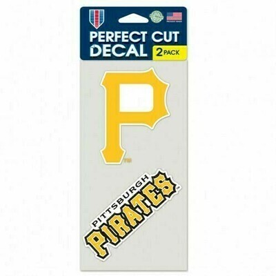 Pittsburgh Pirates 4" x 8" Perfect Cut 2 Piece Decal