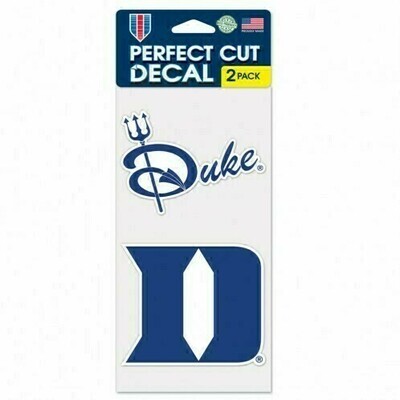 Duke Blue Devils 4" x 8" Perfect Cut 2 Piece Decal