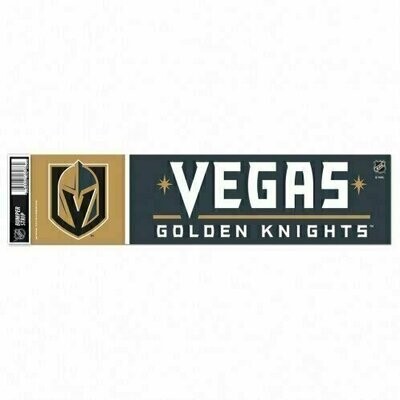 Vegas Golden Knights 3" x 12" Bumper Sticker