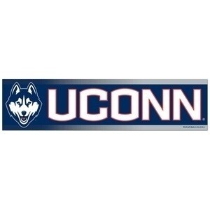 UConn Huskies 3" x 12" Bumper Sticker