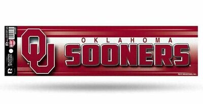 Oklahoma Sooners Glitter 3" x 10" Bumper Sticker