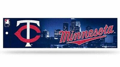 Minnesota Twins Glitter 3" x 10" Bumper Sticker