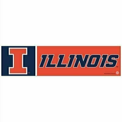 Illinois Fighting Illini 3" x 12" Bumper Sticker