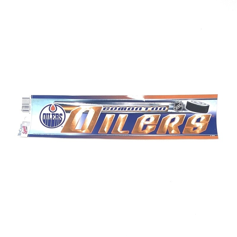 Edmonton Oilers 3" x 12" Bumper Sticker