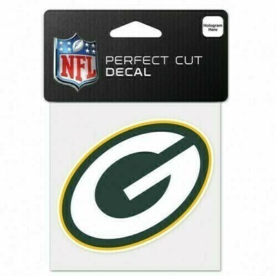 Green Bay Packers 4" x 4" Perfect Cut Color Decal