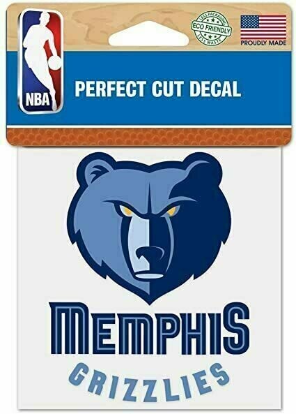 Memphis Grizzlies 4" x 4" Perfect Cut Color Decal