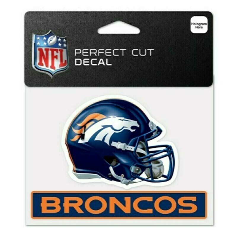 Denver Broncos 4" x 5" Perfect Cut Color Decal