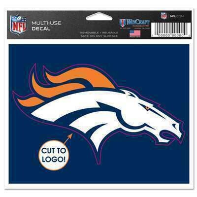 Denver Broncos 4.5" x 5.75" Multi-Use Decal Cut to Logo