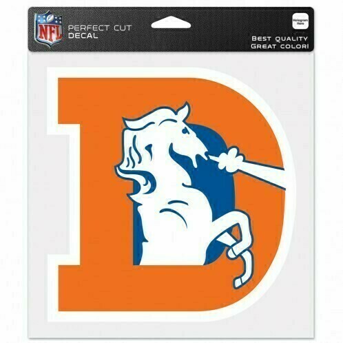 Denver Broncos Retro 8" x 8" Perfect Cut Color Decal