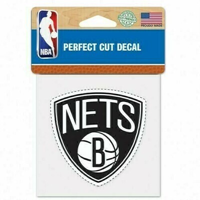 Brooklyn Nets 4 Brooklyn Nets 4" x 4" Perfect Cut Color Decal