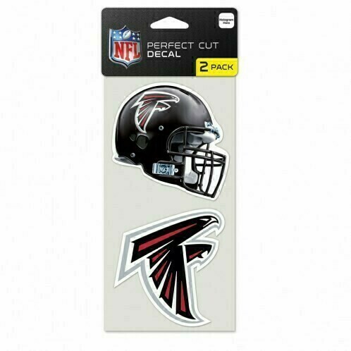 Atlanta Falcons 4" x 8" Perfect Cut 2 Piece Decal
