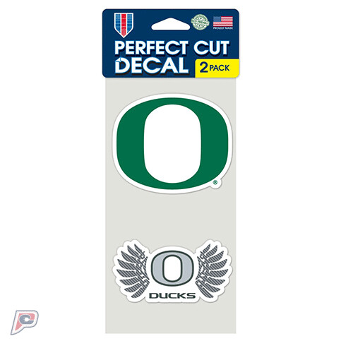 Oregon Ducks 4" x 8" Perfect Cut 2 Piece Decal