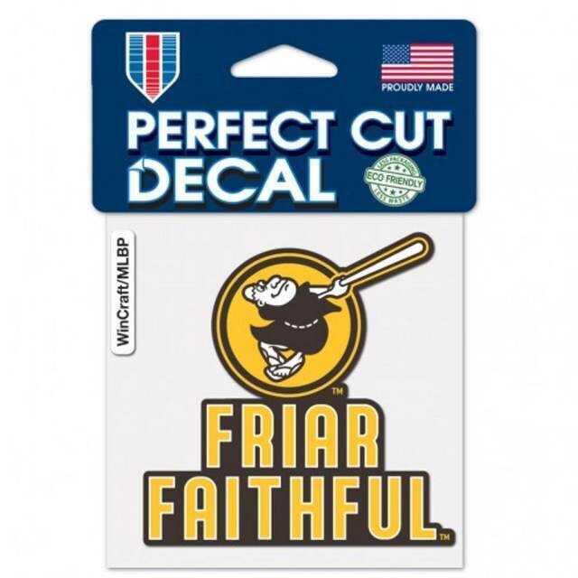San Diego Padres Friar Faithful 4" x 4" Perfect Cut Color Decal