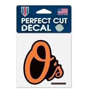 Baltimore Orioles 4" x 4" Perfect Cut Color Decal
