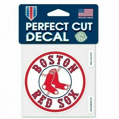 Boston Red Sox Logo 4" x 4" Perfect Cut Color Decal