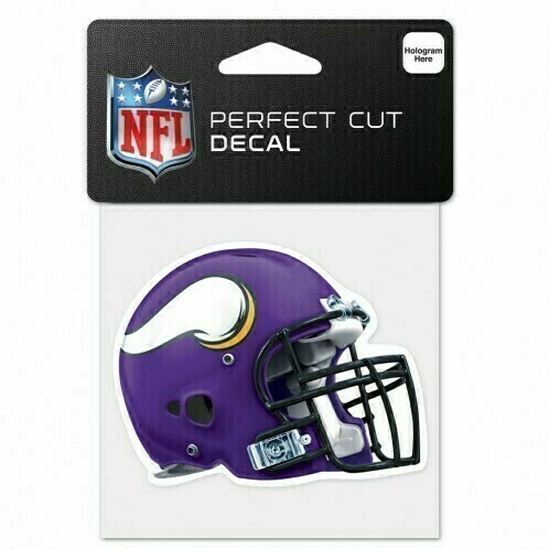 Minnesota Vikings Helmet 4" x 4" Perfect Cut Color Decal