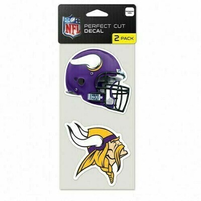 Minnesota Vikings 4" x 8" Perfect Cut 2 Piece Decal