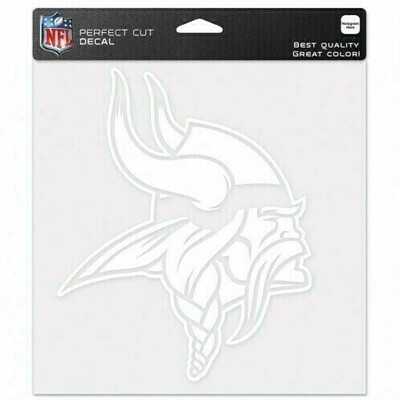 Minnesota Vikings 8" x 8" Perfect Cut White Decal