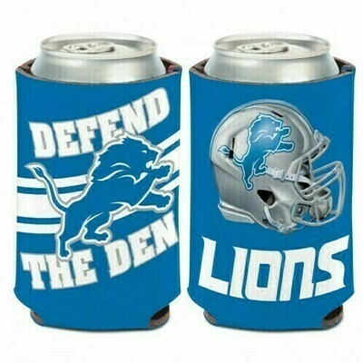 Detroit Lions Defend The Den 12 Ounce Can Cooler Koozie