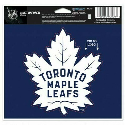 Toronto Maple Leafs 4.5" x 5.75" Multi-Use Decal Cut to Logo