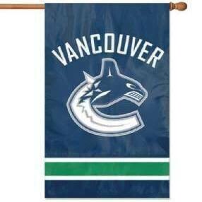 Vancouver Canucks 28" x 44" Vertical Embroidered 2 Sided Flag