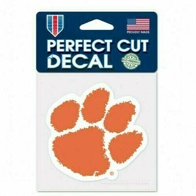 Clemson Tigers 4 Clemson Tigers 4" x 4" Perfect Cut Color Decal