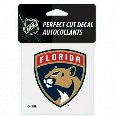 Florida Panthers 4" x 4" Perfect Cut Color Decal