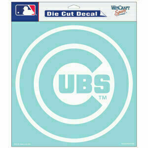 Chicago Cubs 8" x 8" Perfect Cut White Decal