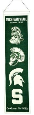 Michigan State Spartans 8" x 32" Heritage Banner
