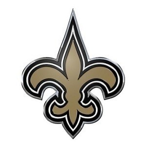 New Orleans Saints 3.25" x 3.25" Aluminum Color Team Emblem