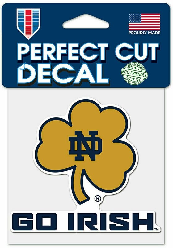 Notre Dame Fighting Irish Go Irish 4" x 4" Perfect Cut Color Decal